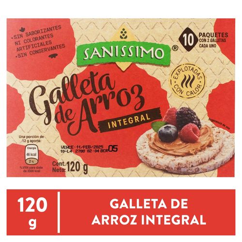 Galleta Arroz Integral 10pk 120g