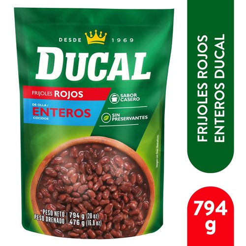 Ducal Frijol Entero Rojo Dpk 794gr