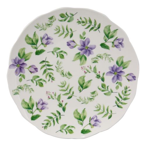 Plato Home Trends, porcelana con diseño floral