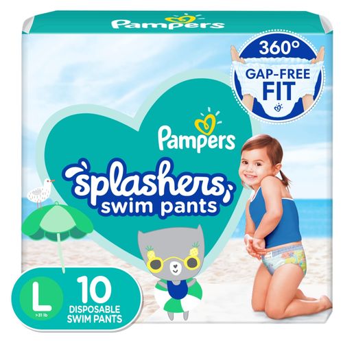 Pañales Pampers Splashers, para Nadar Talla 5 -10 Uds