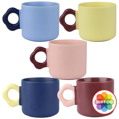 Taza Home Trends, Porcelana Surtido -300ml