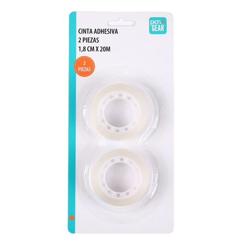 Cinta adhesiva Pen + Gear transparente - 2 Pzas