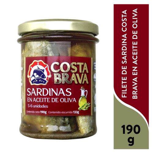 Filete de sardina Costa Brava en aceite de oliva -190 g