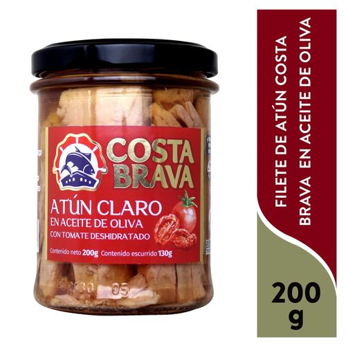 Filete de atún claro Costa Brava con tomate deshidratado en aceite de oliva -200 g