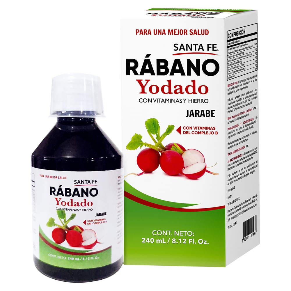 Rabano Yodado Santa Fe Jarabe 240Ml - Maxi Despensa | Guatemala
