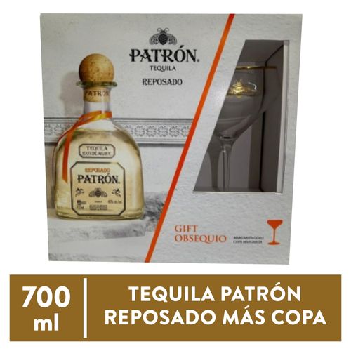 Tequila Patrón Reposado más Copa - 700 ml