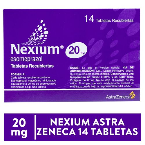 Nexium Astra Zeneca 14 Tabletas - 20 mg