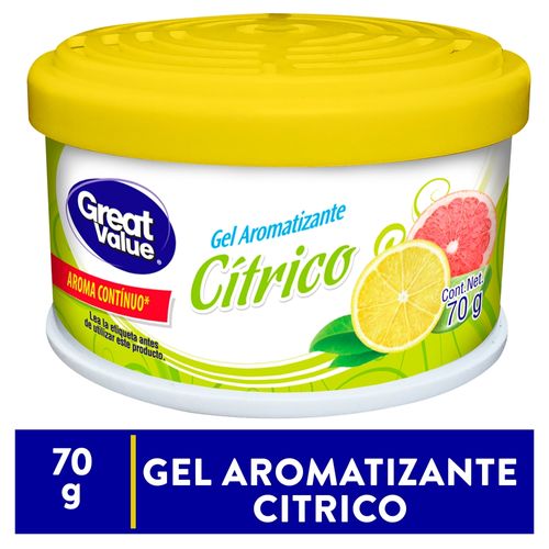 Aromatizante En Gel Marca Great Value, Cítrico - 70 g