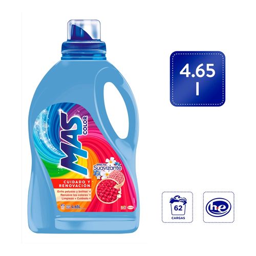 Detergente Líquido Suavizante Mas Color - 4650ml