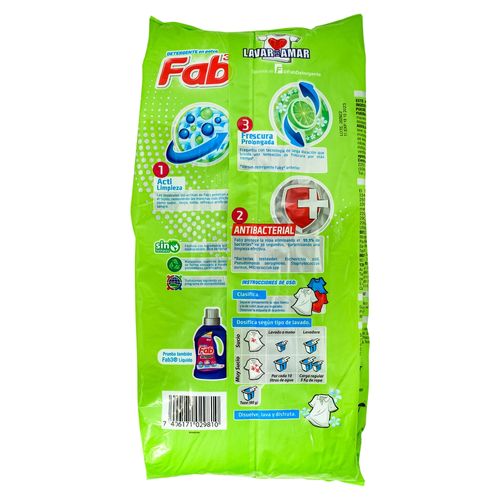 Detergente Polvo Fab3 Limon - 2500gr