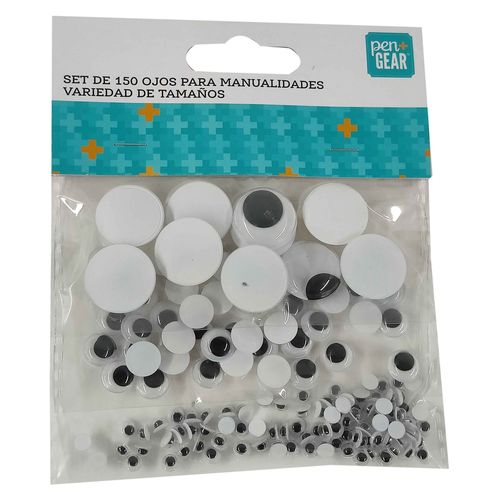 Ojos Pen + Gear para manualidades - 150 Pzas