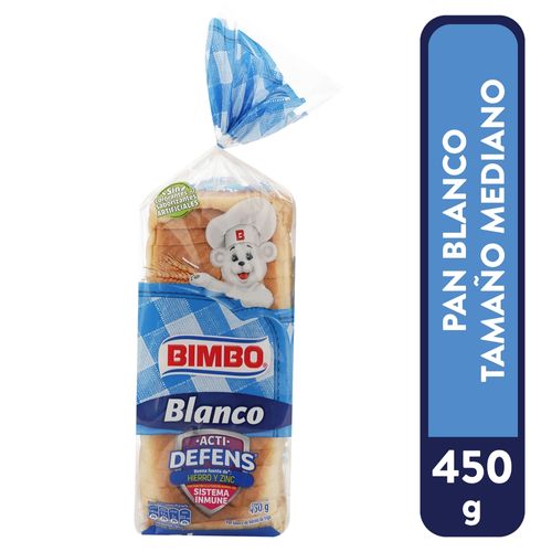 Pan  Bimbo, Sándwich Blanco Mediano - 450g