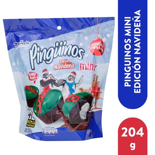 Pingüinos Marinela Minix Navidad 12 Pack - 204 g