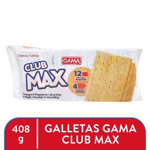 Galleta Gama Club Max De 408 Gr