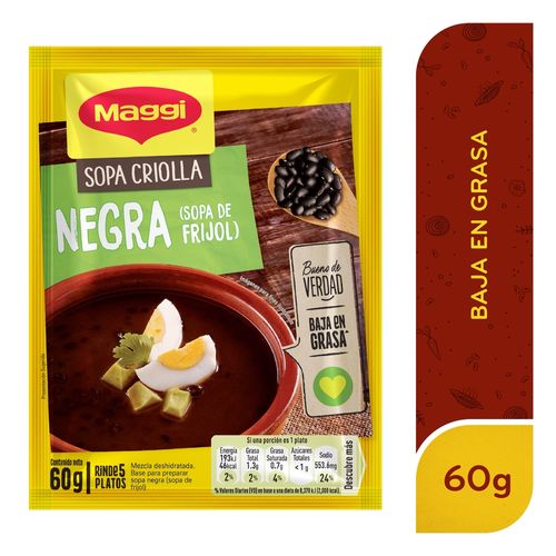 Maggi Sopa Negra Frijol 60gr