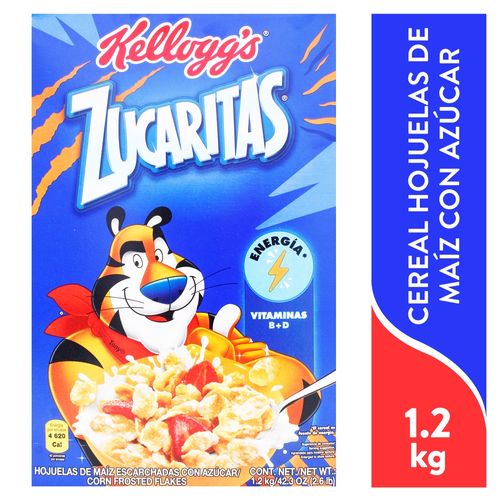 Cereal Kellogg's® Zucaritas® Sabor Origrinal - Hojuelas de Maíz Escarchadas con Azúcar - 1 Caja - 1200 g