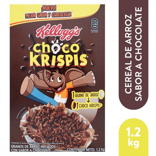 Cereal Kellogg's® Choco Krispis® Sabor a Chocolate - Cereal de grranos de Arroz Inflado - 1 Caja - 1200 g