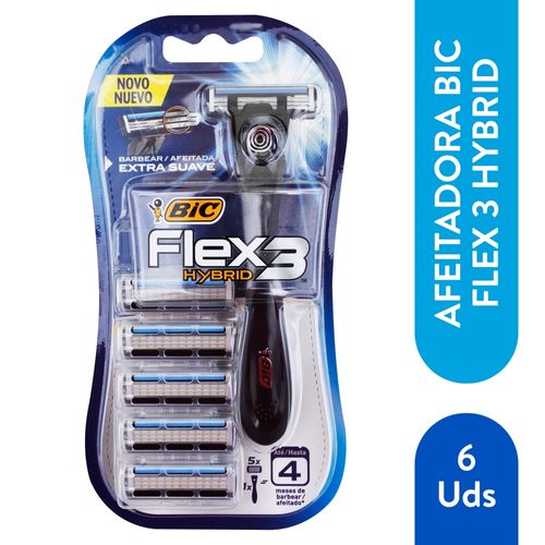 Rasuradora Bic Flex 3 Hybrid 5 repuestos
