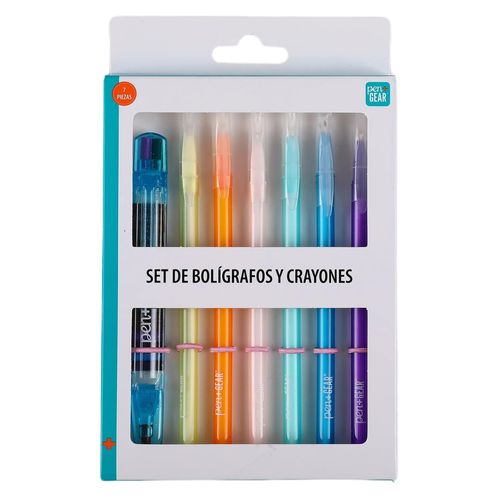 Set bolígrafos Pen + Gear y crayón - 7 Pzas