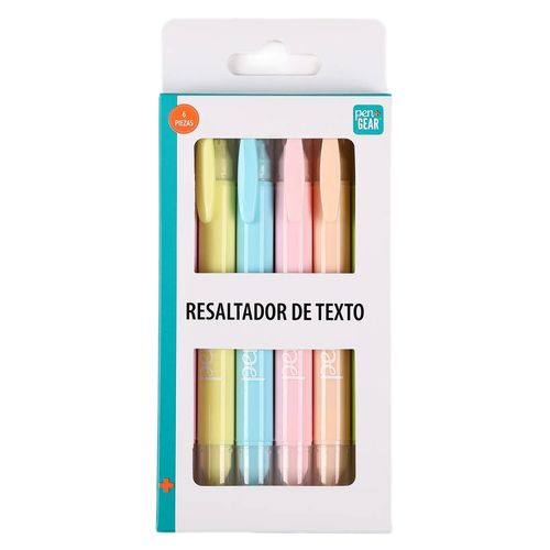 Resaltadores Pen + Gear colores pastel no tóxicos - 6 Pzas