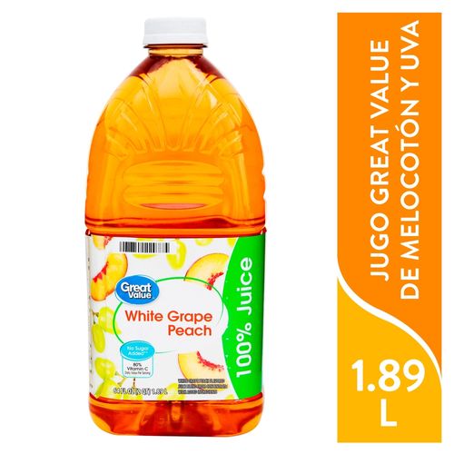 Jugo Great Value De Melocoton Uva 1.89 L