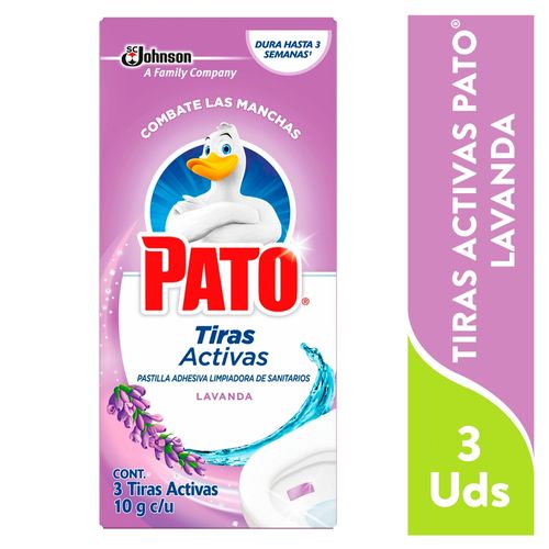 Tiras Activas Pato® Lavanda Pastillas adhesivas Para Sanitario - 3 Unidades