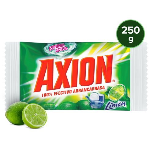 lavaplatos Jabón Axion Limón Barra, Arrancagrasa - 250g