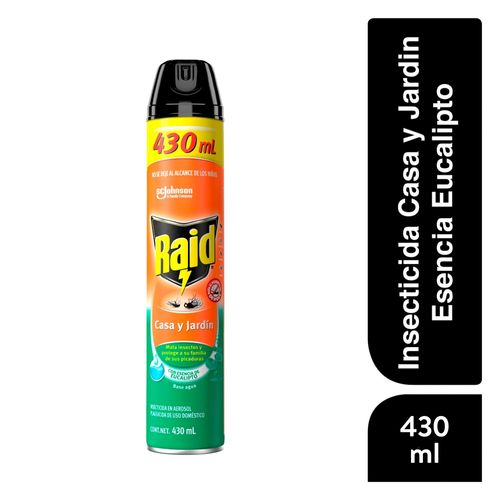 Insecticida Raid Casa Jardin Eucalipto Aerosol -  430ml