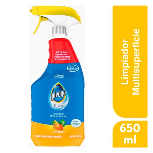 Limpiador Multisuperficies Pledge®  Cítrico - Electrónicos - Acero Inoxidable -Maderas y más -650ml