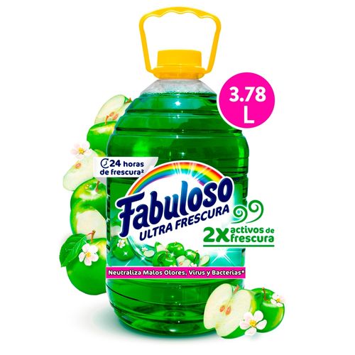 Desinfectante Multiusos Fabuloso Frescura Activa Antibacterial Manzana - 1 galón