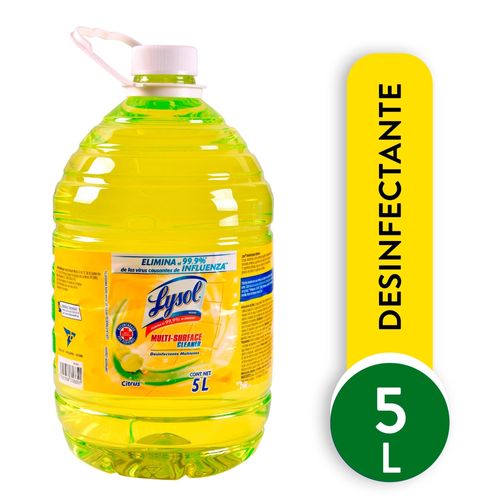 Desinfectante Para Pisos Lysol Citricos Galón - 5000ml