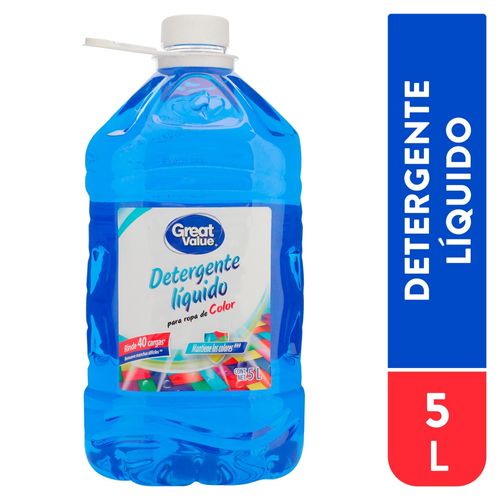 Detergente Liquido Para Ropa Color Marca Great Value -5000 ml