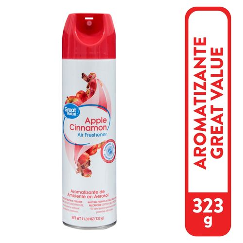 Aromatizante aerosol Great Value aroma a manzana y canela - 323 g