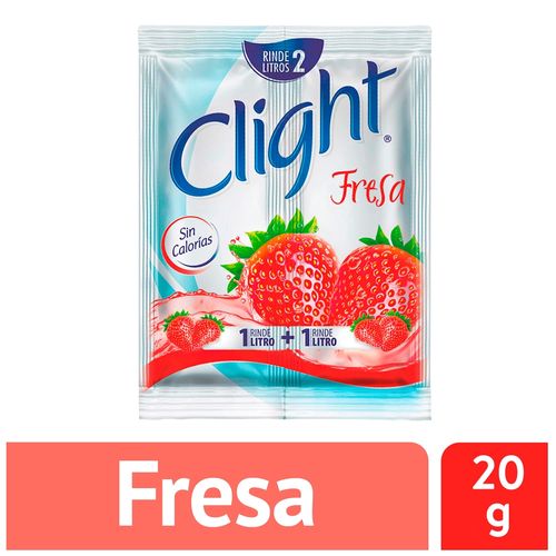 Bebida En Polvo Clight  Sin Calorías Sabor Fresa Sobre - 14g