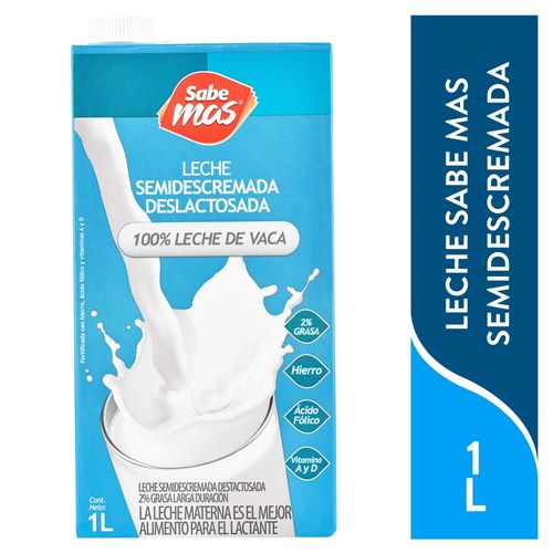 Leche Deslactosada Sabemas Ultrapasteurizada Y Homogenizada - 1000 ml