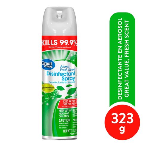 Desinfectante En Aerosol Fresh Scent Marca Great Value - 323 g