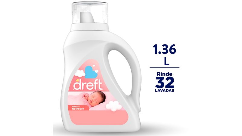 Comprar Detergente Liquido Dreft Newborn para Ropa de Bebé 32