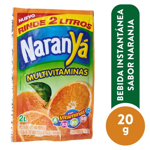 Bebida En Polvo Ya Naranja 18gr