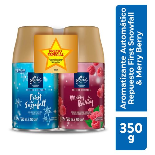 Aparato Glade Automático Edición Limitada SnowFall y Merry Berry - 350 g