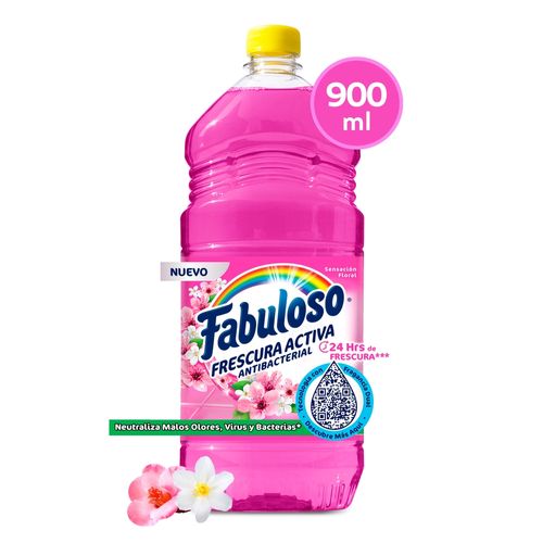 Desinfectante Multiusos Fabuloso Sensación Floral, Antibacterial Y Antiviral - 900ml