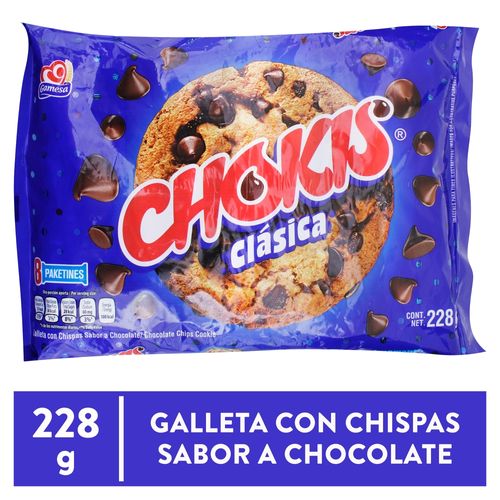 Galleta Gamesa Chokis Clasica con chispas sabor chocolate- 228gr