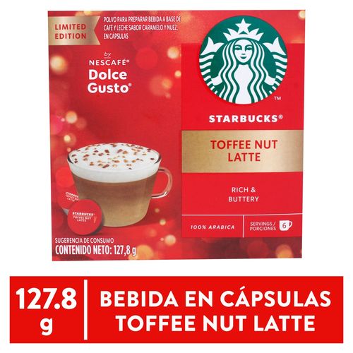 STARBUCKS by NESCAFÉ Dolce Gusto Toffee Nut Latte Caja 12 Cápsulas