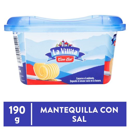 Margarina Con Sal 190gr La Villita