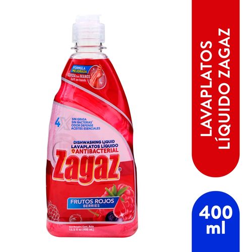 Lavaplatos Líquido Zagaz Frutos Rojos 400ml