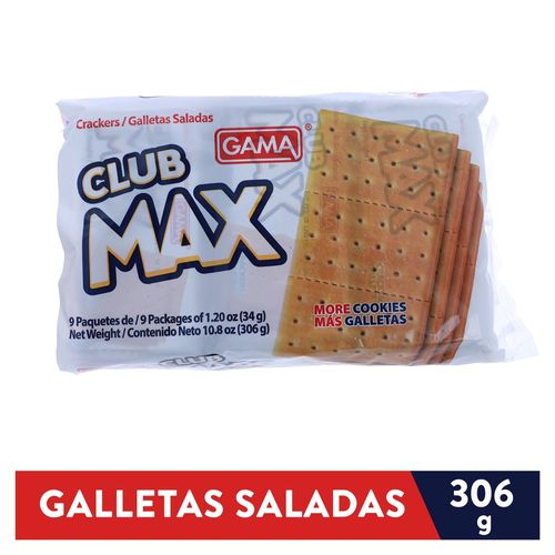 Galleta Gama Salada Club Max 9 Unidades - 306gr