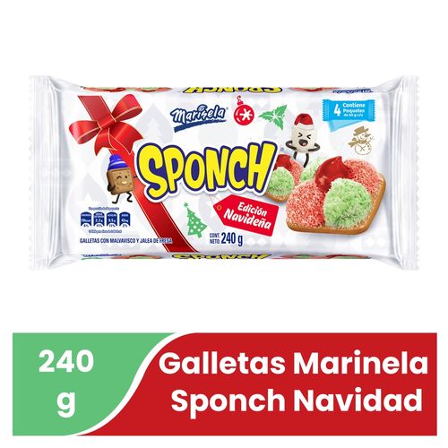 Galletas Marinela Sponch Navidad - 240 g