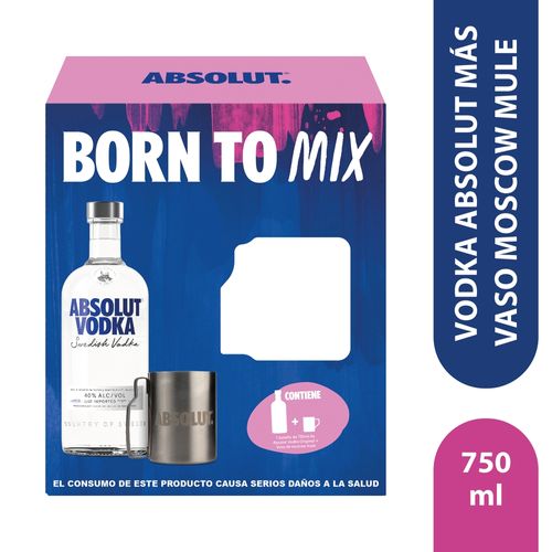 Vodka Absolut más Vaso Moscow Mule - 750 ml