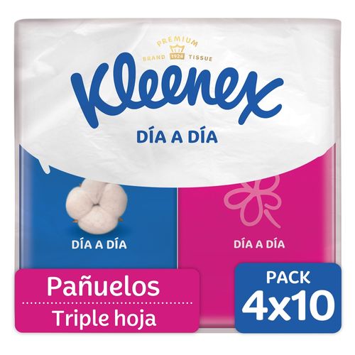 Pañuelos Faciales Kleenex De Bolsillo 4 Pack  10Uds