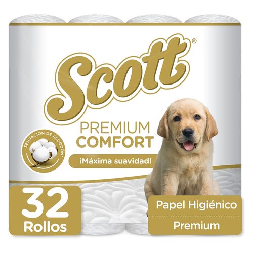 Papel Higiénico Scott Premium Comfort Triple Hoja -32 Rollos