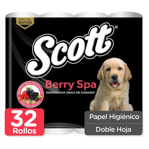 Papel Higiénico Scott Berry Spa Doble Hoja - 32 rollos